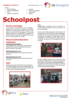 Schoolpost nr. 2 jaargang 3 (september 2014)