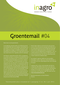 Groentemail Beitem - Jaargang 10 - nr. 4 - juli 2014