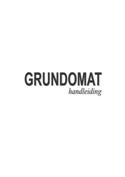 Grundomat gebruiksaanwijzing voorblad