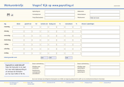 Werkurenbriefje Vragen? Kijk op www.payrolling.nl