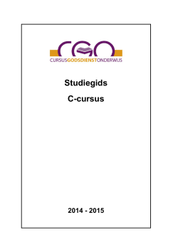 STUDIEGIDS 2005 – 2006 STICHTING CURSUS