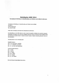 Ederveen - ANBI-beleidsplan 2014