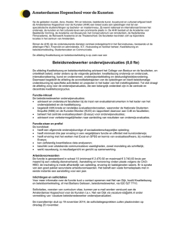 Beleidsmedewerker onderwijsevaluaties (0,8 fte)