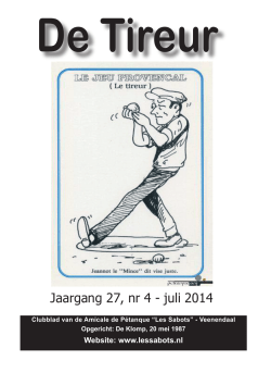 Jaargang 27, nr 4 - juli 2014