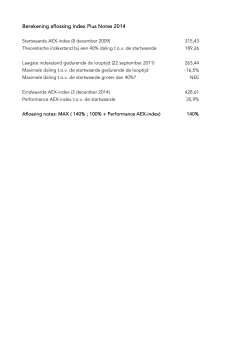 Berekening aflossing Index Plus Notes 2014