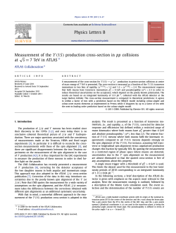 Measurement of the ϒ(1S) production cross-section in - UvA-DARE