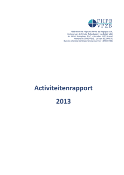 Activiteitenrapport 2013