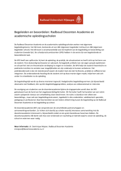 Begeleiden en beoordelen: Radboud Docenten Academie en