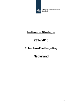 Nationale Strategie 2014/2015 EU-schoolfruitregeling