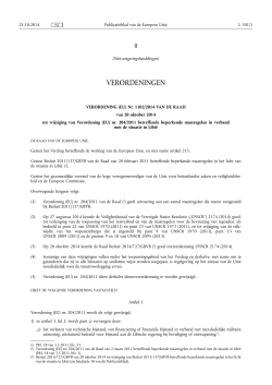 VERORDENING (EU) Nr. 1102•/•2014 VAN DE RAAD