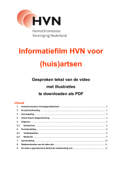 Klik hier! - Hemochromatose Vereniging Nederland
