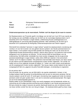 Ondernemerspensioen op de reservebank