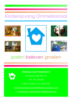 Informatieboekje Kinderopvang Ommerkanaal