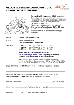 JUDO CLUBKAMPIOENSCHAPPEN