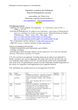 Augustinus vertaald in het Nederlands