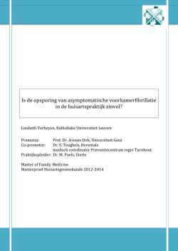 Is de opsporing van asymptomatische voorkamerfibrillatie in