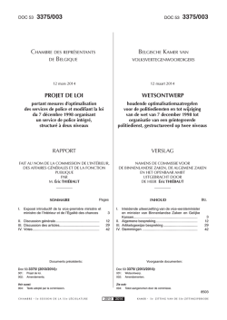 K. 53-3375/3 - La Chambre des représentants de Belgique