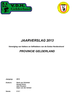 JAARVERSLAG 2013 - VDH Gelderland
