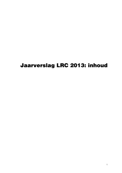 jaarverslag 2013 - Provincie Limburg