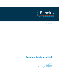 Benelux Publicatieblad - jaargang 2014 - nummer 3