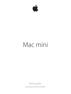 Mac mini Belangrijke productinformatie - Support