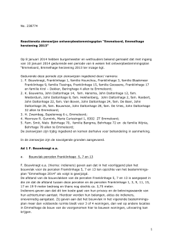 Reactienota zienswijzen bestemmingsplan Emmelhage herziening