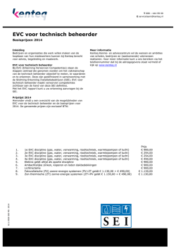 EVC voor technisch beheerder