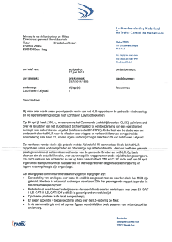 Brief van Luchtverkeersleiding Nederland over onderzoek