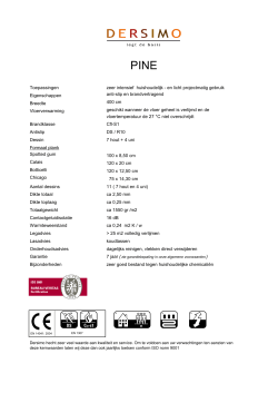 Technische gegevens Pine