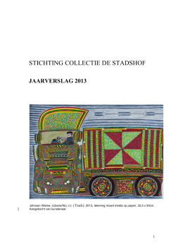 JAARVERSLAG 2013 Stg Collectie De Stadshof