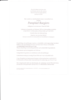 Pamphiel Roegiers - Uitvaartverzorging De Wyn