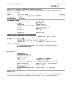 Kadastraal bericht object