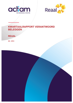ESG rapport Q3 2014