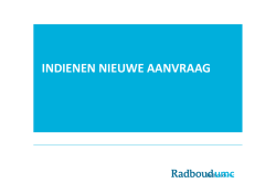Instructie voor het indienen van nieuw onderzoek
