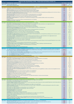 Programma Open dag donderdag 23 oktober