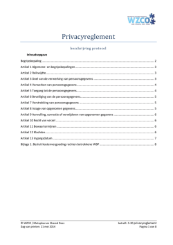 Privacyreglement - WoonZorg Combinatie Overijssel