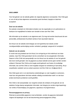 Disclaimer - Wordfriendvanwarchild.nl