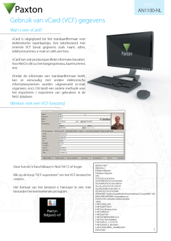 AN1100-NL Gebruik van vCard (VCF) gegevens