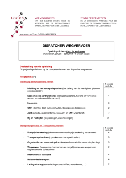DISPATCHER WEGVERVOER