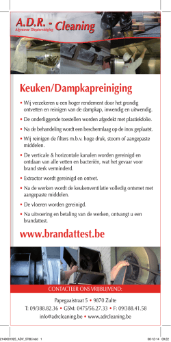 Keuken/Dampkapreiniging www.brandattest.be
