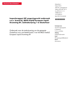 Inspectierapport Provincie ELD