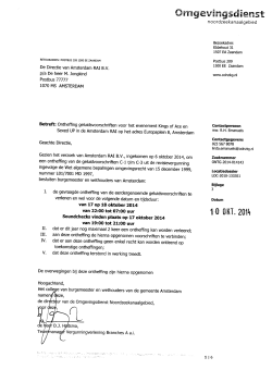 Ontheffing geluidsvoorschriften