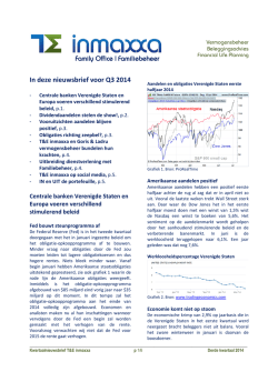In deze nieuwsbrief voor Q3 2014