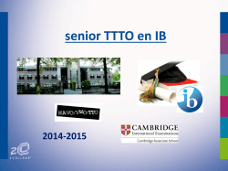 voorlichting senior TTTO en IB