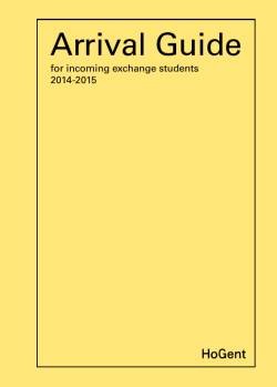 download the Arrival Guide - University College Ghent