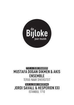 pRogRAMMA - De Bijloke