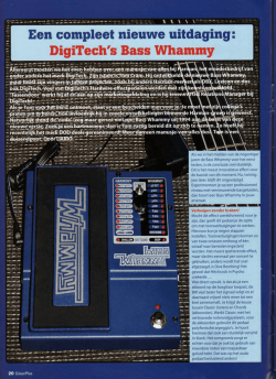 Digitech Bass Whammy review in Gitaar Plus... Lees