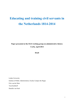 Educating and training civil servants in the