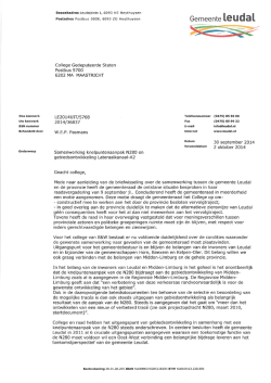 Brief Leudal aan Provincie – uitvoering motie D66