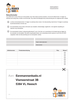 Eenmannenkado.nl Veemarktkade 8 (6257) 5222 AE